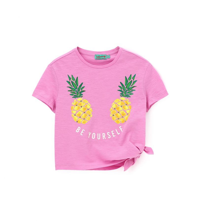 original marines short sleenes t-shirt pink
