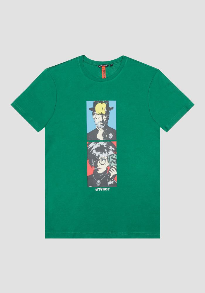 Antony Morato Tokyo flag green t-shirt