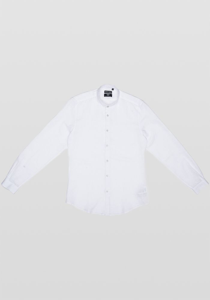 Antony Morato white soft touch slim fit linen shirt
