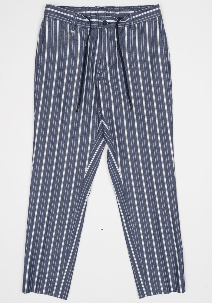 Antony Morato blue ink stripes trousers