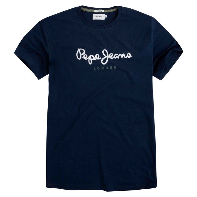 Pepe jeans "Eggo"  μπλούζα ανδρική με logo - χρώμα navy