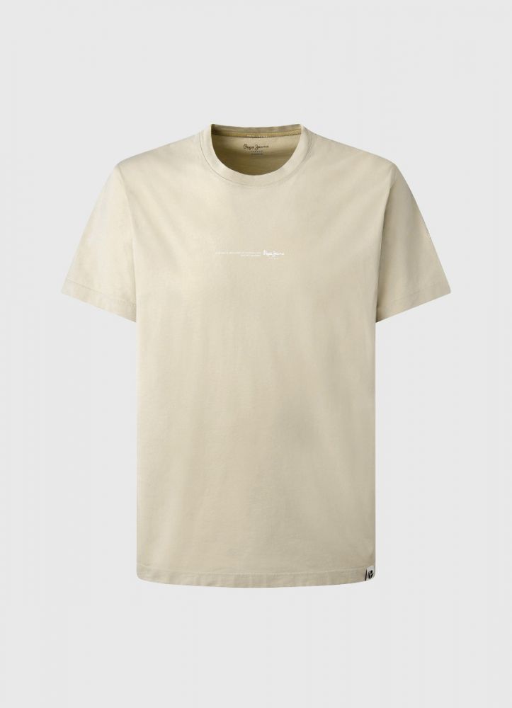 Pepe Jeans Andreas organic cotton t-shirt Stone