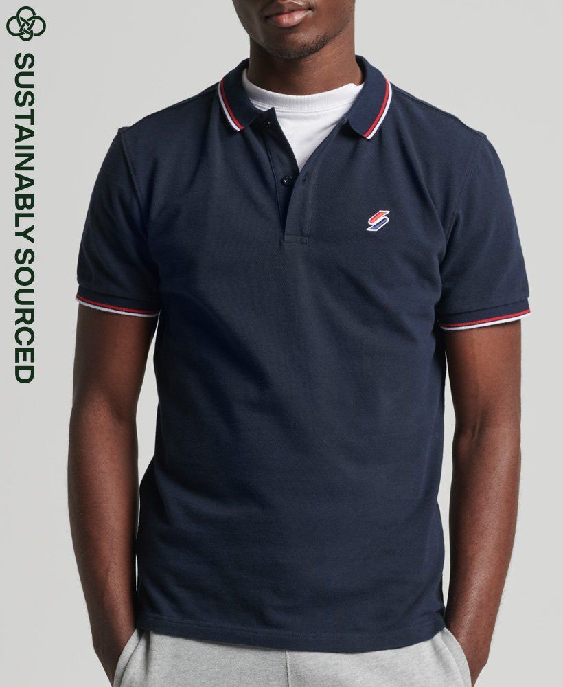 SUPERDRY code polo navy blue